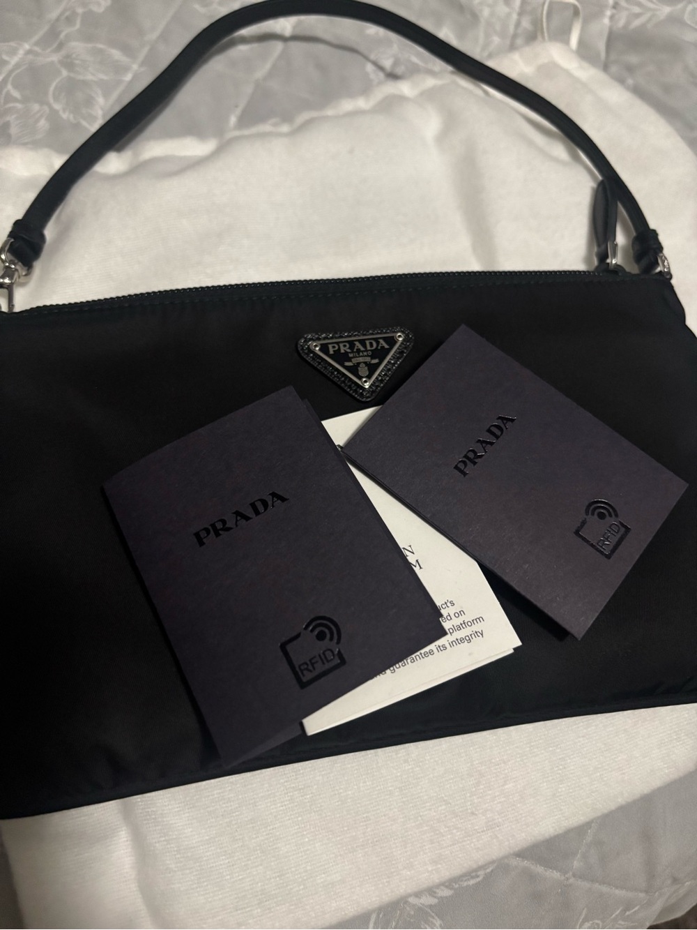 Prada Black Nylon Shoulder mini bag NWOT *not accepting offers* - Picture 4 of 4